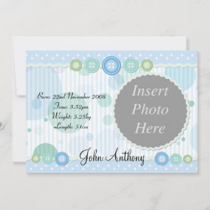 Baby Boy Birth Announcement