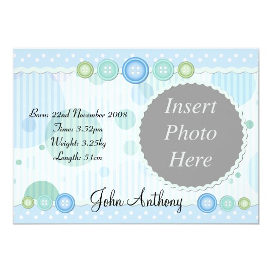 Baby Boy Birth Announcement