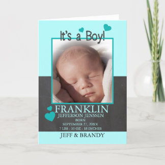 Baby Boy Birth Announcement
