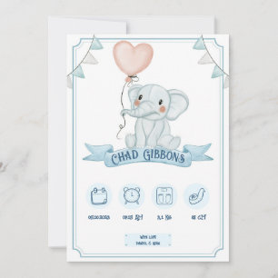 Baby Boy Birth Announcement