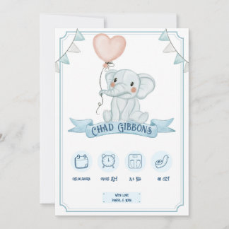 Baby Boy Birth Announcement