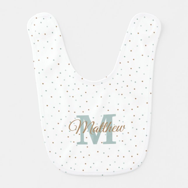 Baby Boy Birth Announcement Bib (Front)