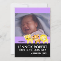 Baby Boy Birth Announcement Photo Cards