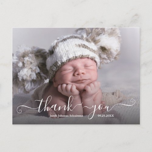 Baby Boy Birth Announcement Photo Postcard