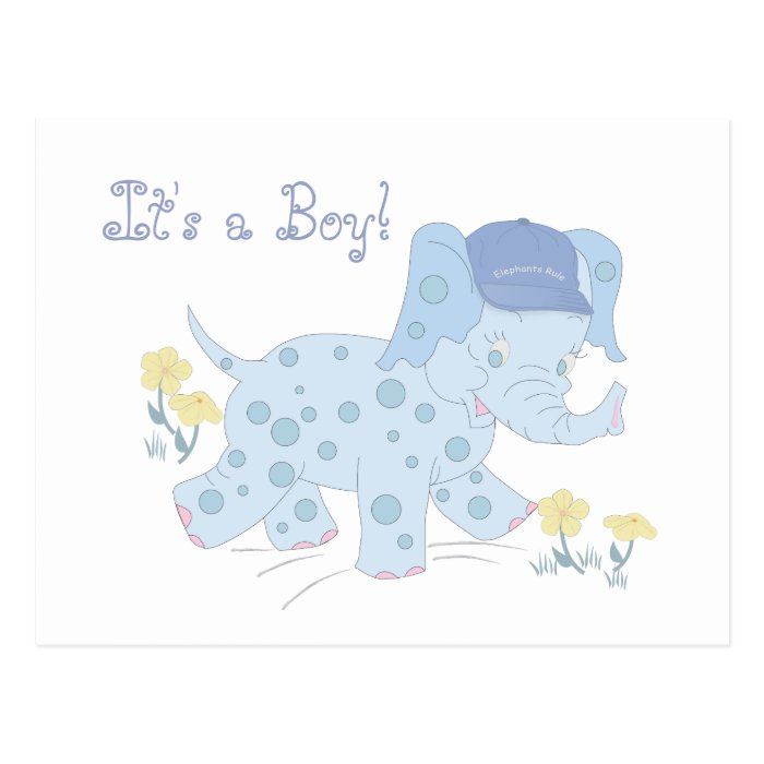 Baby Boy Birth Announcement Postcard 