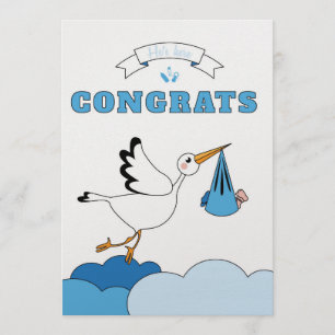 Baby boy birth card