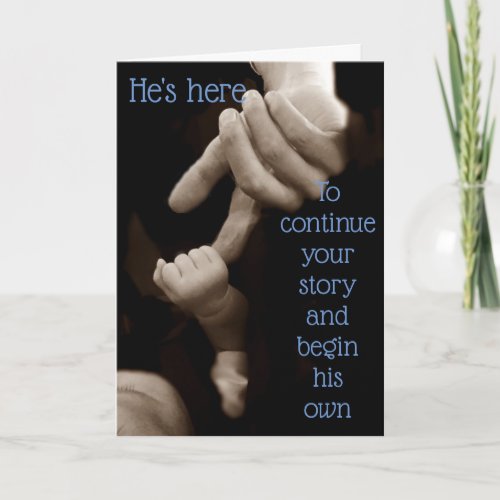 Baby boy birth card