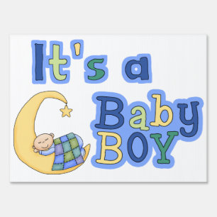 Baby Boy Birth Yard Sign