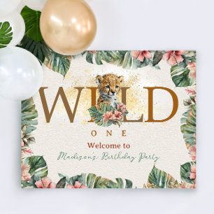 Baby Boy Birthday Sign Wild One Theme