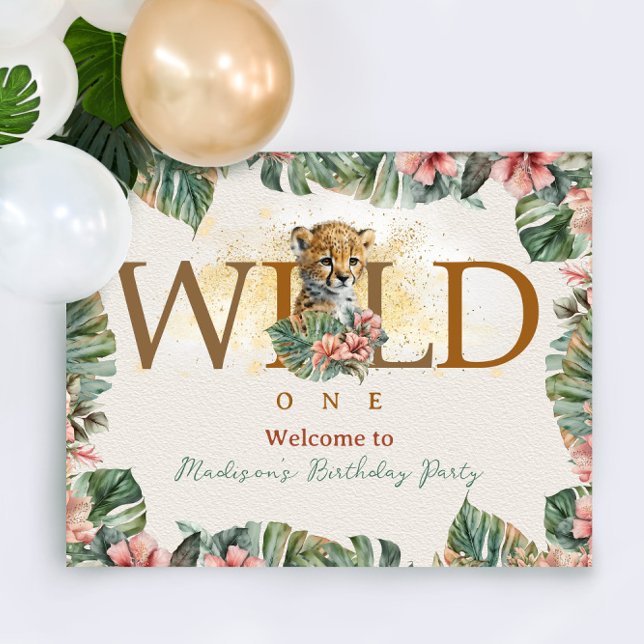 Baby Boy Birthday Sign Wild One Theme (Creator Uploaded)