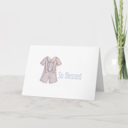 Baby Boy Blessing Folded Greeting Card