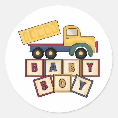 Baby Boy Blocks Stickers
