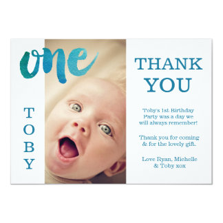1st birthday thank you cards