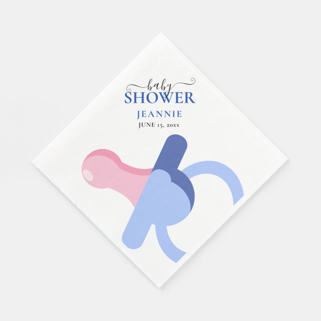 BABY BOY BLUE BINKY  BABY SHOWER Napkins (Corner)