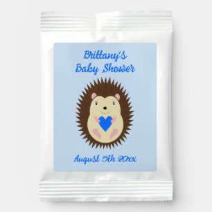 Baby Boy Blue Heart Hedgehog Baby Shower Margarita Drink Mix