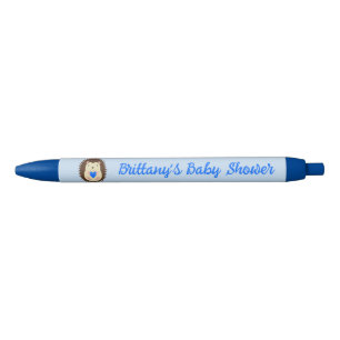 Baby Boy Blue Heart Hedgehog Baby Shower Pen