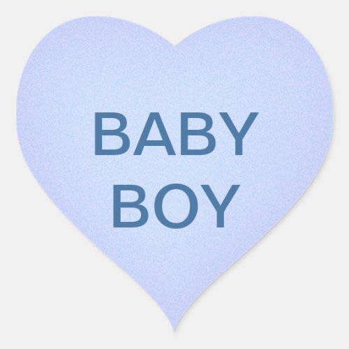 Baby Boy Blue Heart Sticker