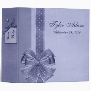 Baby Boy Blue Jean Denim Binder