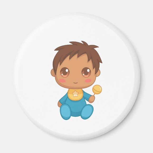 Baby Boy Blue Jumpsuit Magnet (Front)