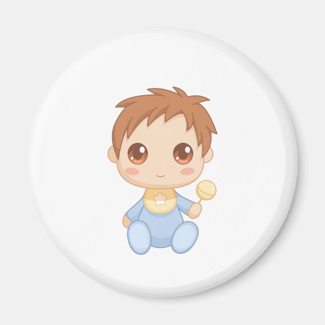 Baby Boy Blue Jumpsuit Magnet (Front)