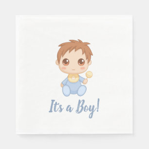 Baby Boy Blue Jumpsuit Napkins