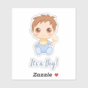Baby Boy Blue Jumpsuit Sticker