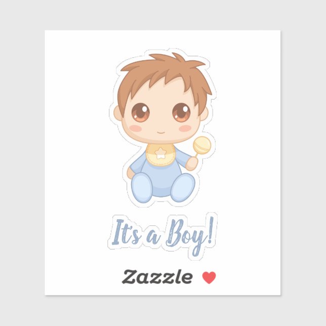 Baby Boy Blue Jumpsuit Sticker (Sheet)