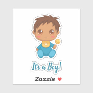 Baby Boy Blue Jumpsuit Sticker
