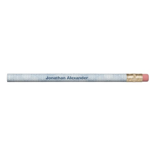 Baby Boy Blue Pattern Customizable Announcement Pencil