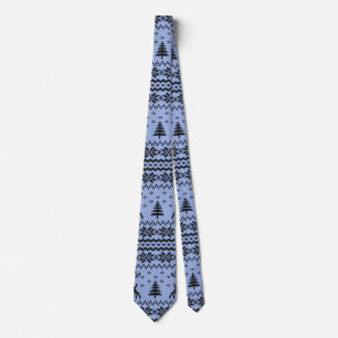 Baby Boy Blue Reindeer Sweater Looking Christmas Neck Tie