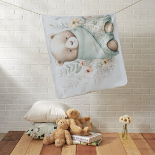 Baby Boy Blue Teddy Bear Blanket