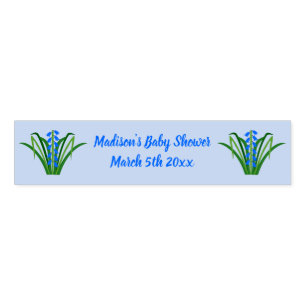 Baby Boy Bluebell Flowers Spring Baby Shower Napkin Bands