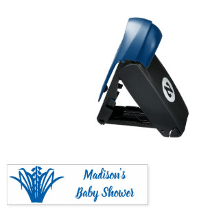 Baby Boy Bluebell Flowers Spring Baby Shower Pocket Stamp