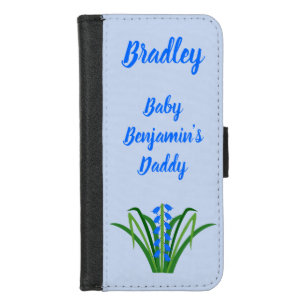 Baby Boy Bluebell Flowers Spring Custom iPhone 8/7 Wallet Case