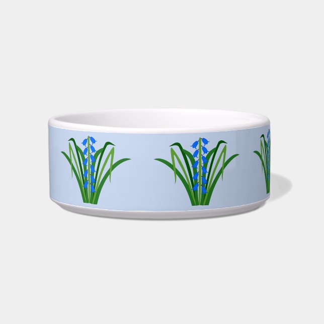 Baby Boy Bluebell Flowers Spring Patterned Bowl (Left)