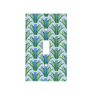 Baby Boy Bluebell Flowers Spring Patterned Light Switch Cover