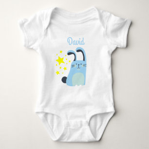 Baby boy bodysuit with cute bunny