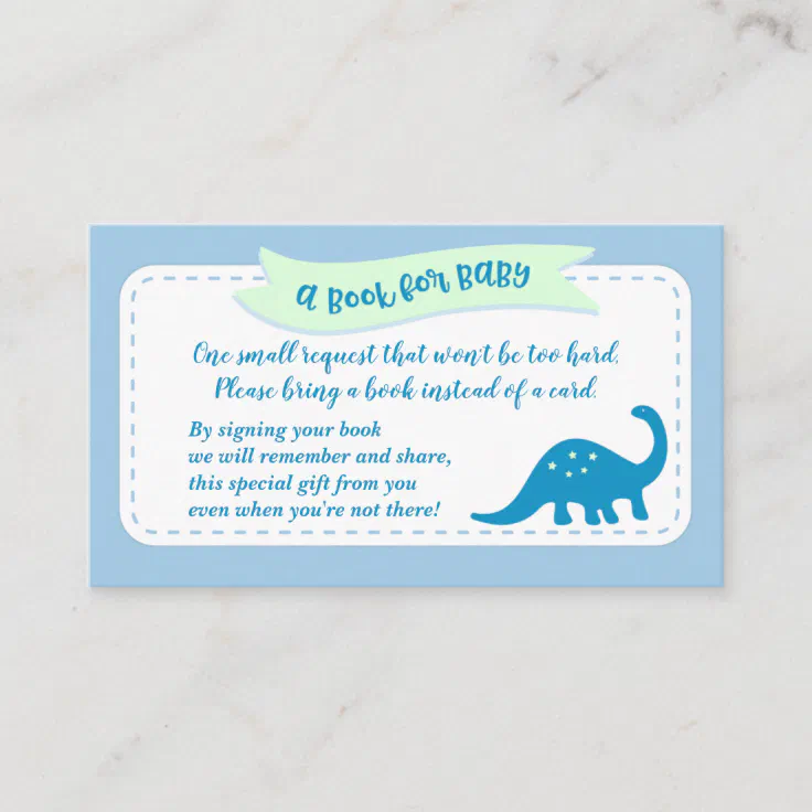 Baby Boy Book Card Request Baby Shower Zazzle