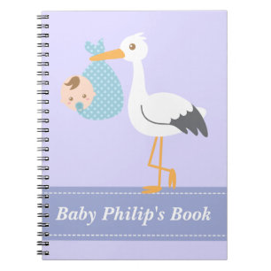 Baby Boy Book - Stork Delivers Baby Boy