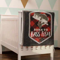 Baby Boy Born To Bass Fish Bass Nursery Baby Blanket Zazzle