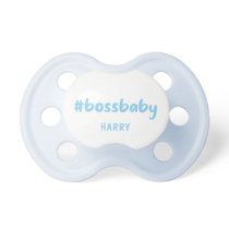 Baby Boy #bossbaby Boss Personalized Name Blue Pacifier