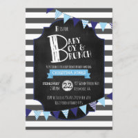 Baby Boy & Brunch Baby Shower Invitation