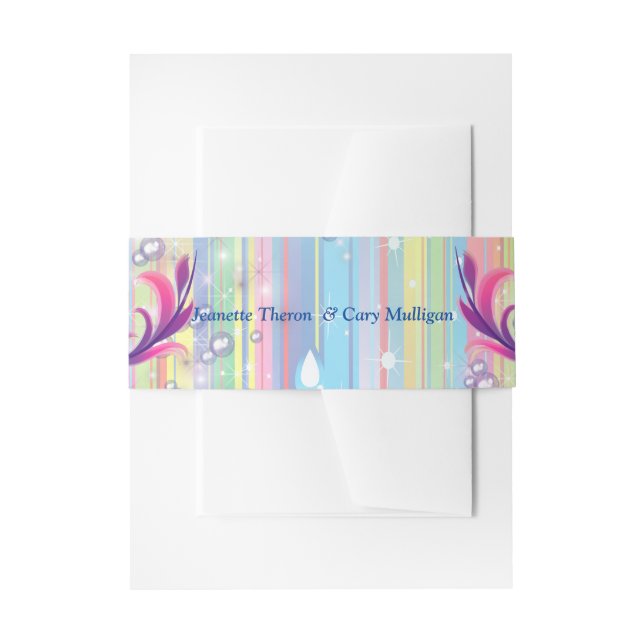 Baby Boy Bubbles & Unicorns Baby Shower Invitation Belly Band (Front Example)