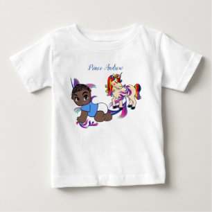 Baby Boy Bubbles & Unicorns Baby T-Shirt