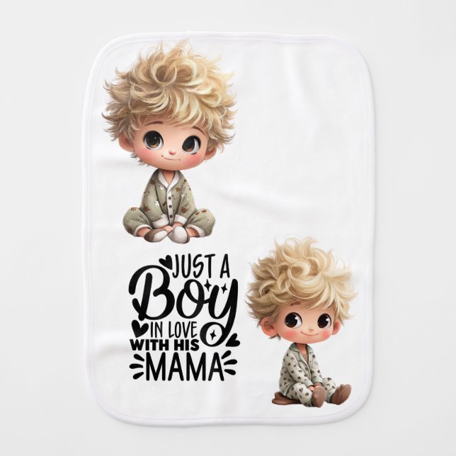 Baby Boy Burp Cloth (Front)