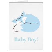 Baby Boy! Card - Baby Blue Fox (Front)