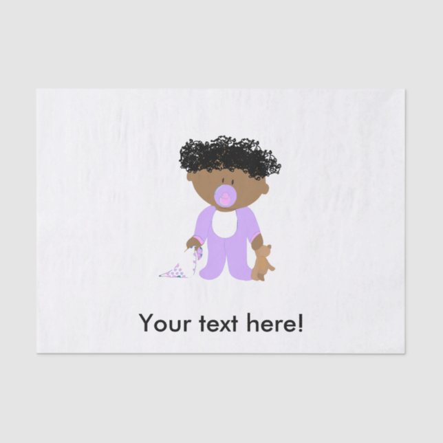 Baby boy cartoon tissue paper (Front)