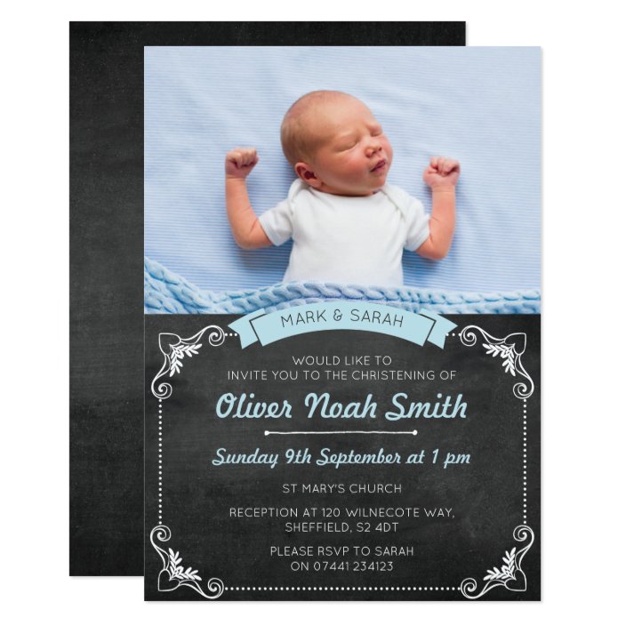 christening invitation for baby boy