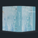 Baby Boy Christian Baptism Mini Binder<br><div class="desc">With a simple blue design and modern cross graphic this custom binder is A beautiful way to store baptismal documents, photos, guest signatures, cards and more! This binder was created using the design of an original acrylic painting I created in 2019. Text can be added to the spine, front, or...</div>
