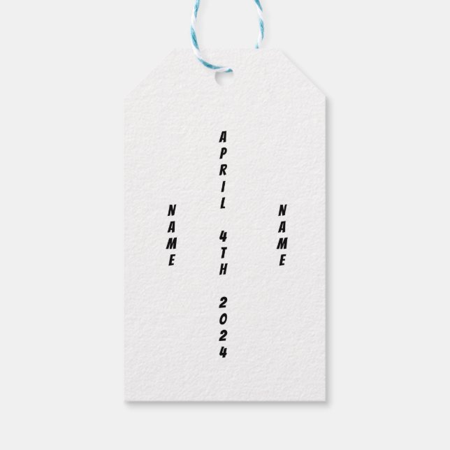 Baby Boy Classic Car  Gift Tags (Back)